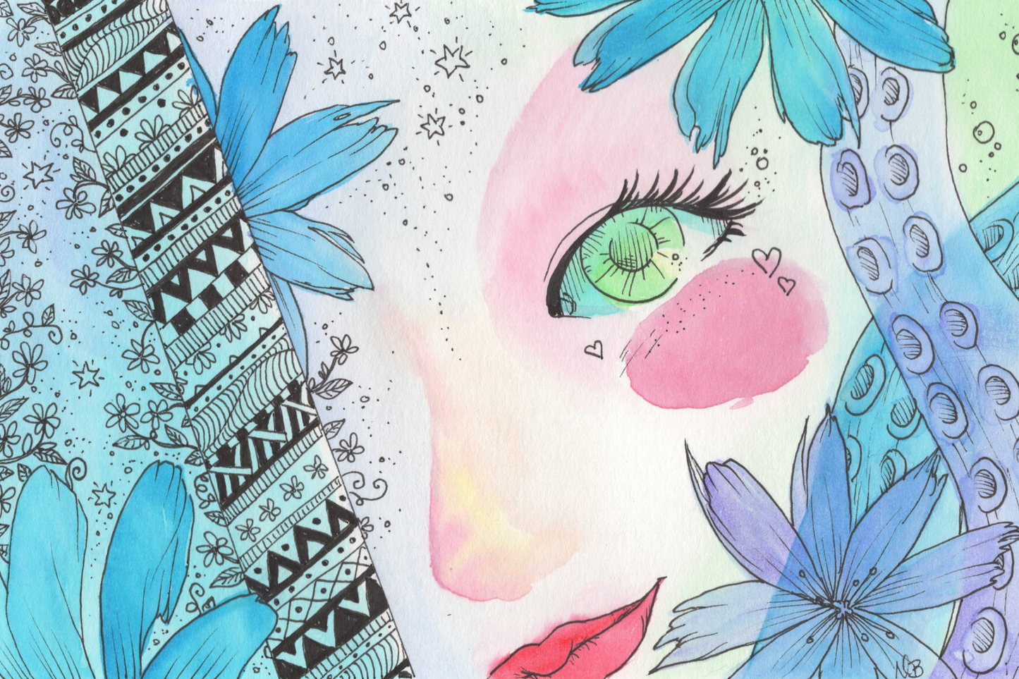 Watercolor Postcard Set
