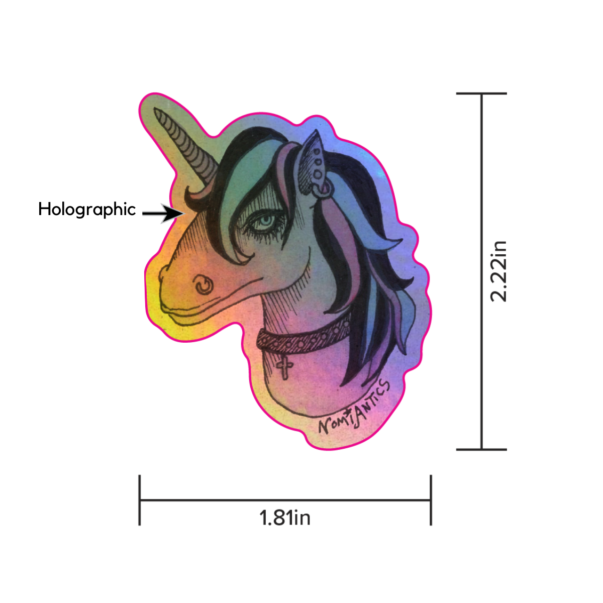 Emo-corn Vinyl Sticker