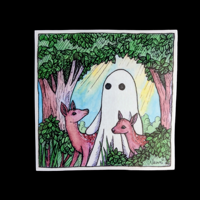 Fawn Ghost Sticker