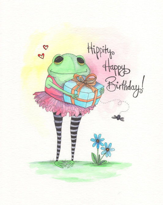 Le Frog Birthday Card
