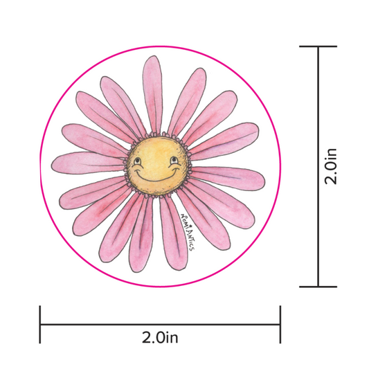 Happy Flower Vinyl Sticker