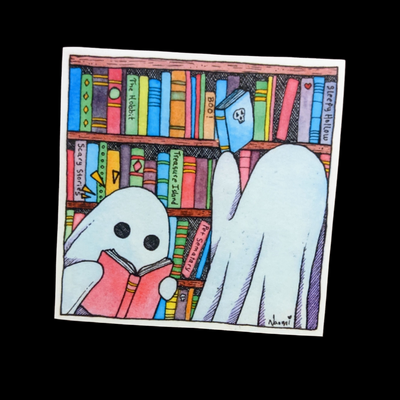 Library Ghost Sticker