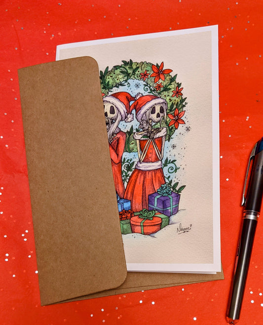 Santa Skellies Card