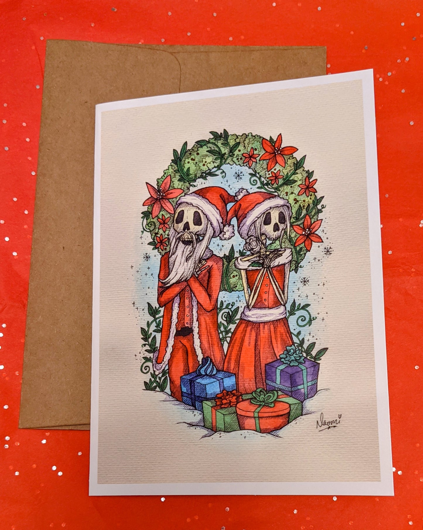 Santa Skellies Card