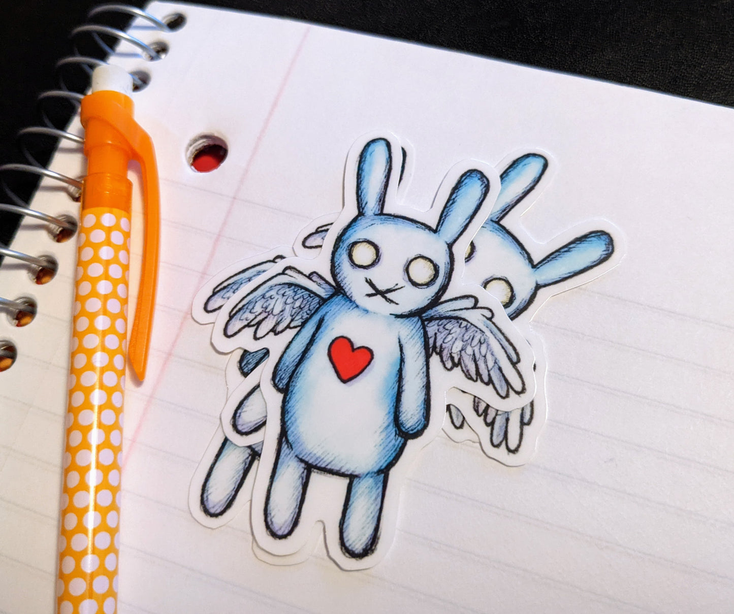 Whole Heart Rabbit Vinyl Sticker