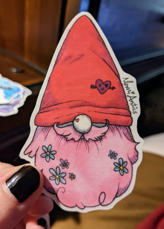 Love Gnome Vinyl Sticker