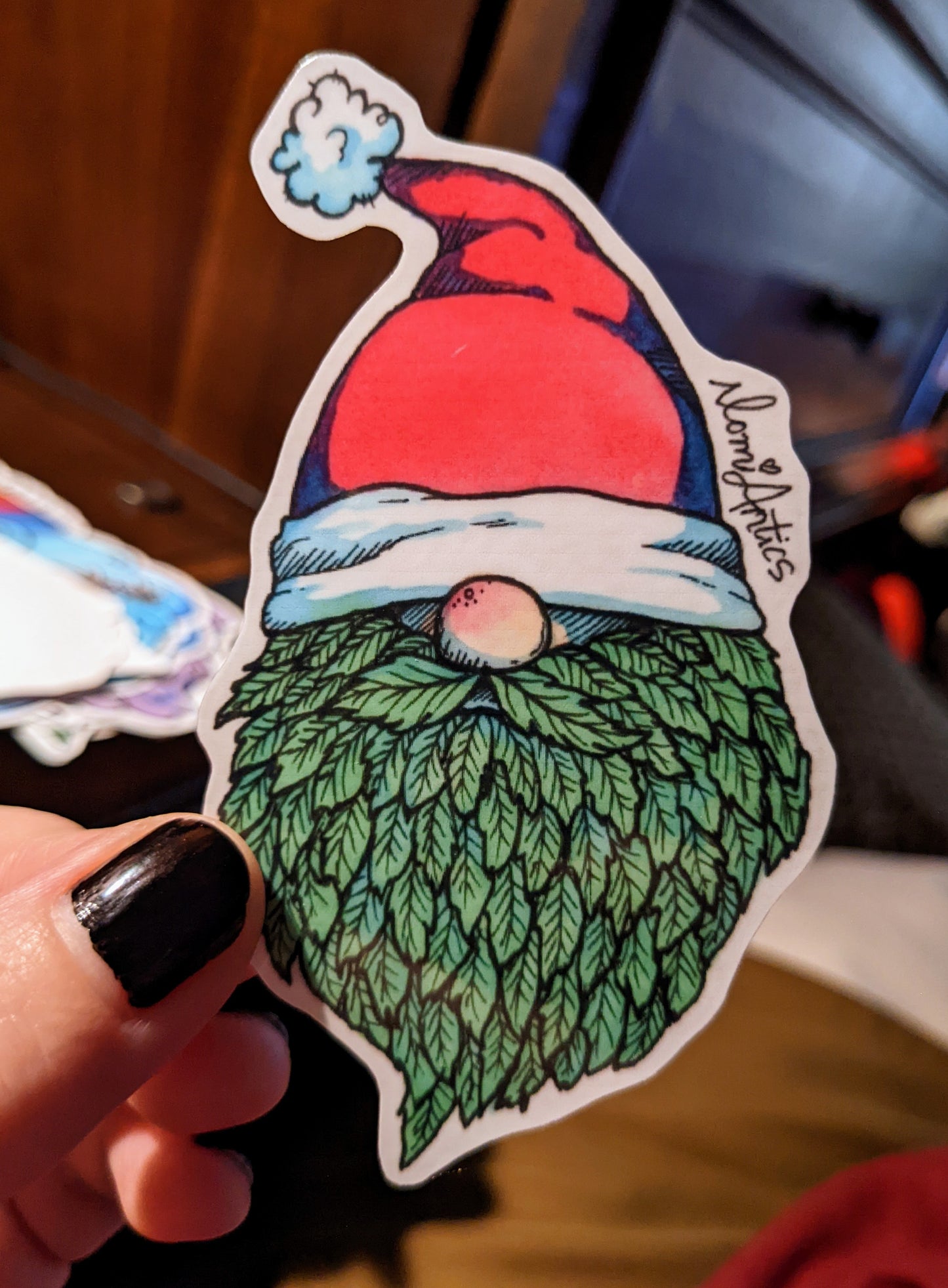 Leafy Beard Vinyl Sticker