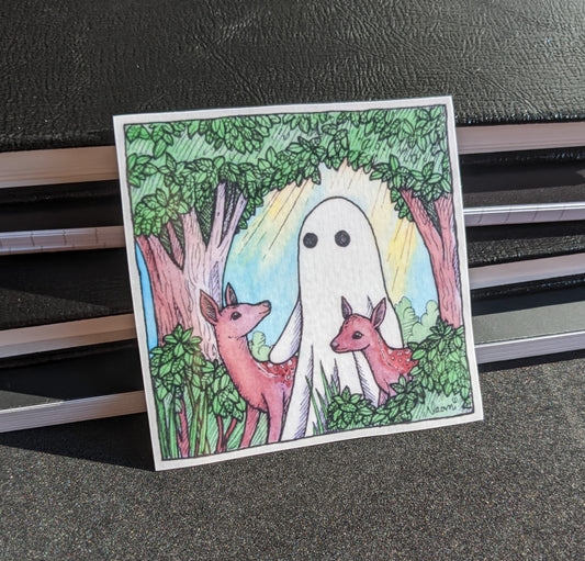 Fawn Ghost Sticker