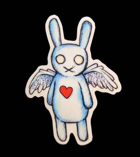 Whole Heart Rabbit Vinyl Sticker