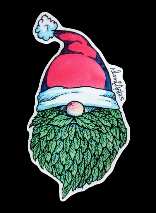 Leafy Beard Vinyl Sticker