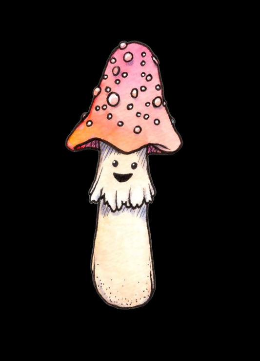 Toady the Toadstool Vinyl Sticker