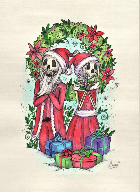Santa Skellies Card