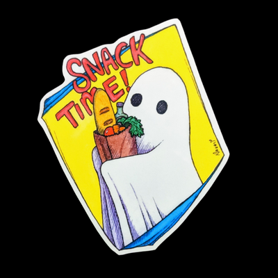 Snack Time Ghost Sticker