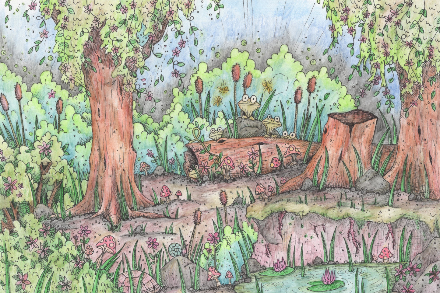 Watercolor Postcard Set