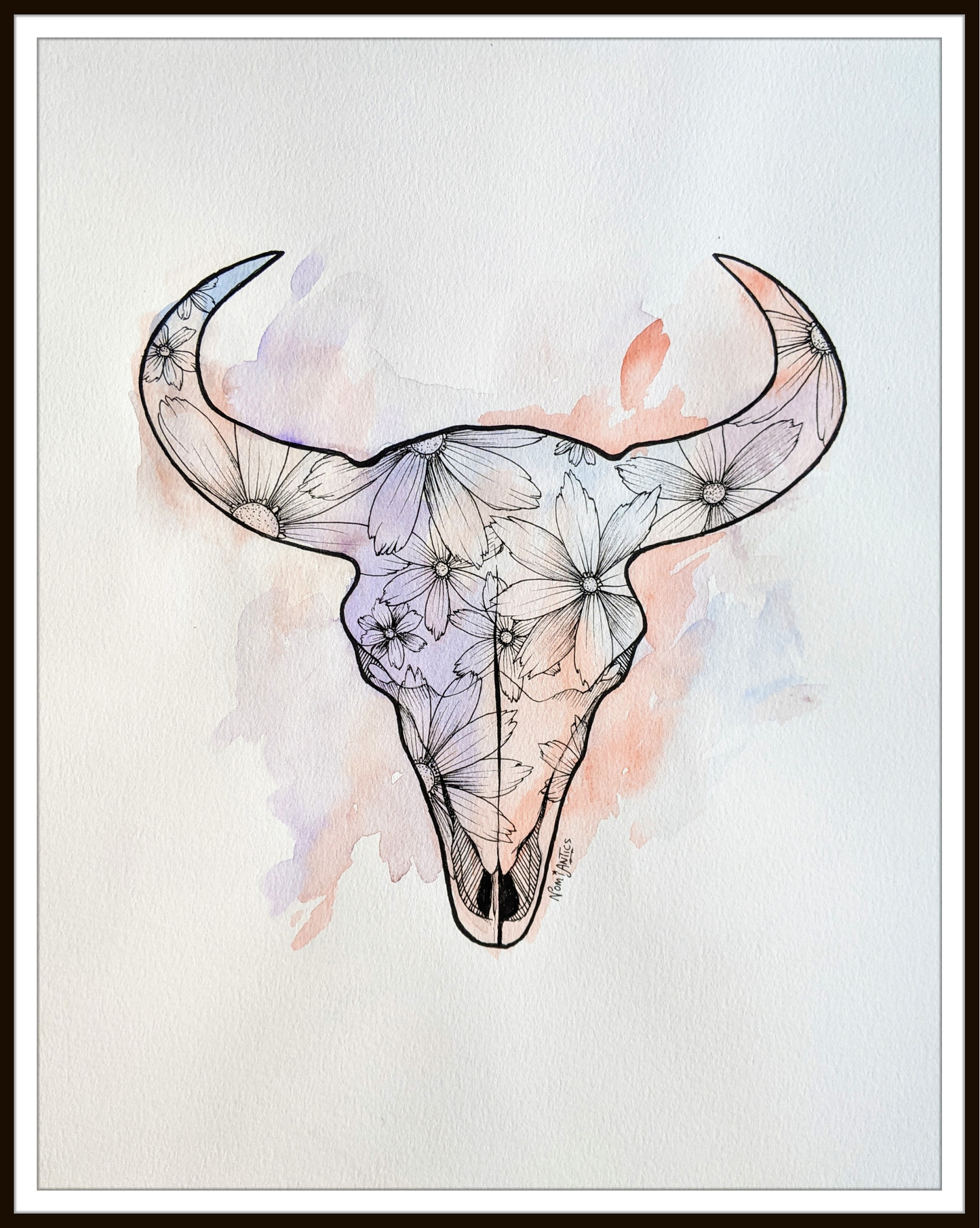 Bison Skull - Original Artwork - SOLD