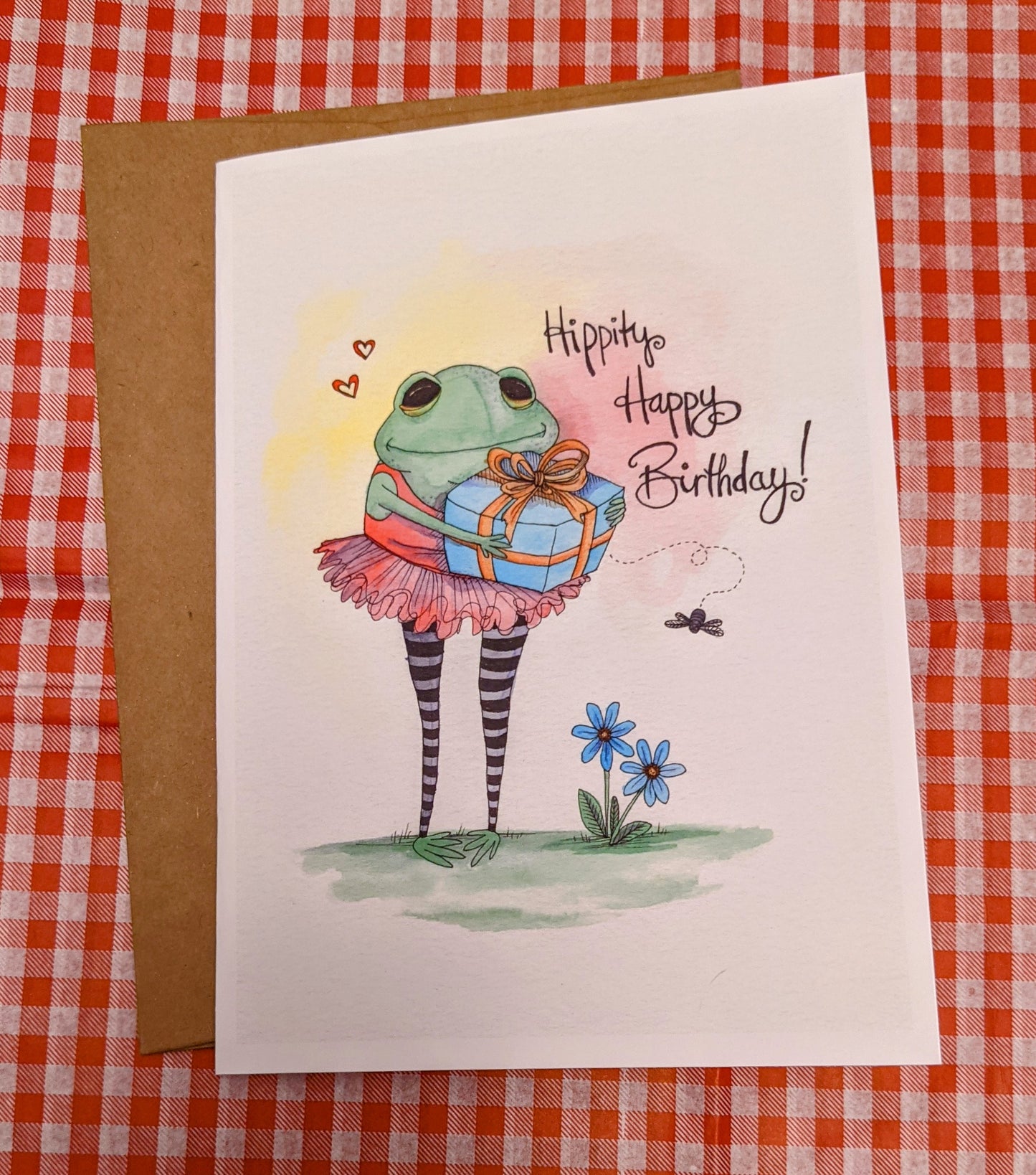 Le Frog Birthday Card
