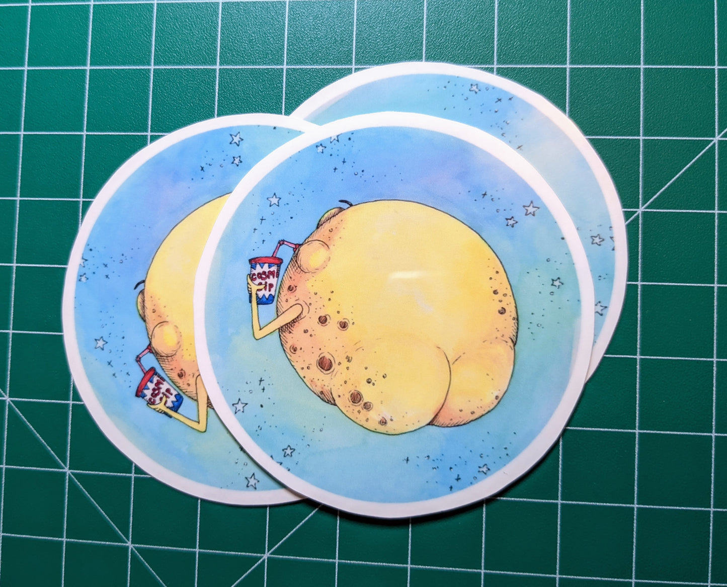 Moon Bum Vinyl Stickers