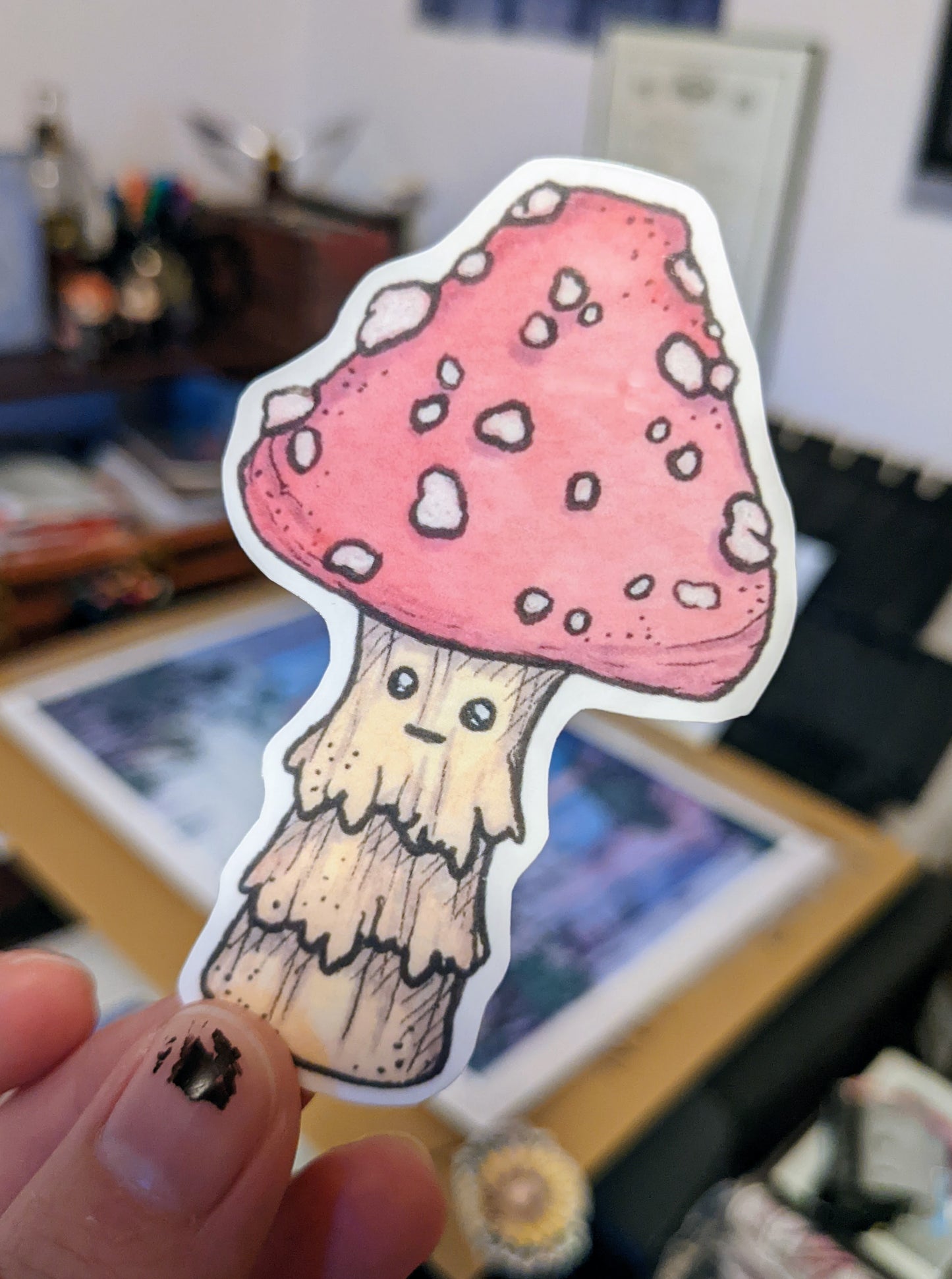 Mushy the Mushroom Vinyl Sticker