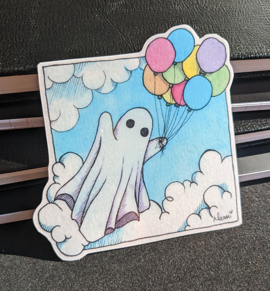 Adventure Ghost Sticker