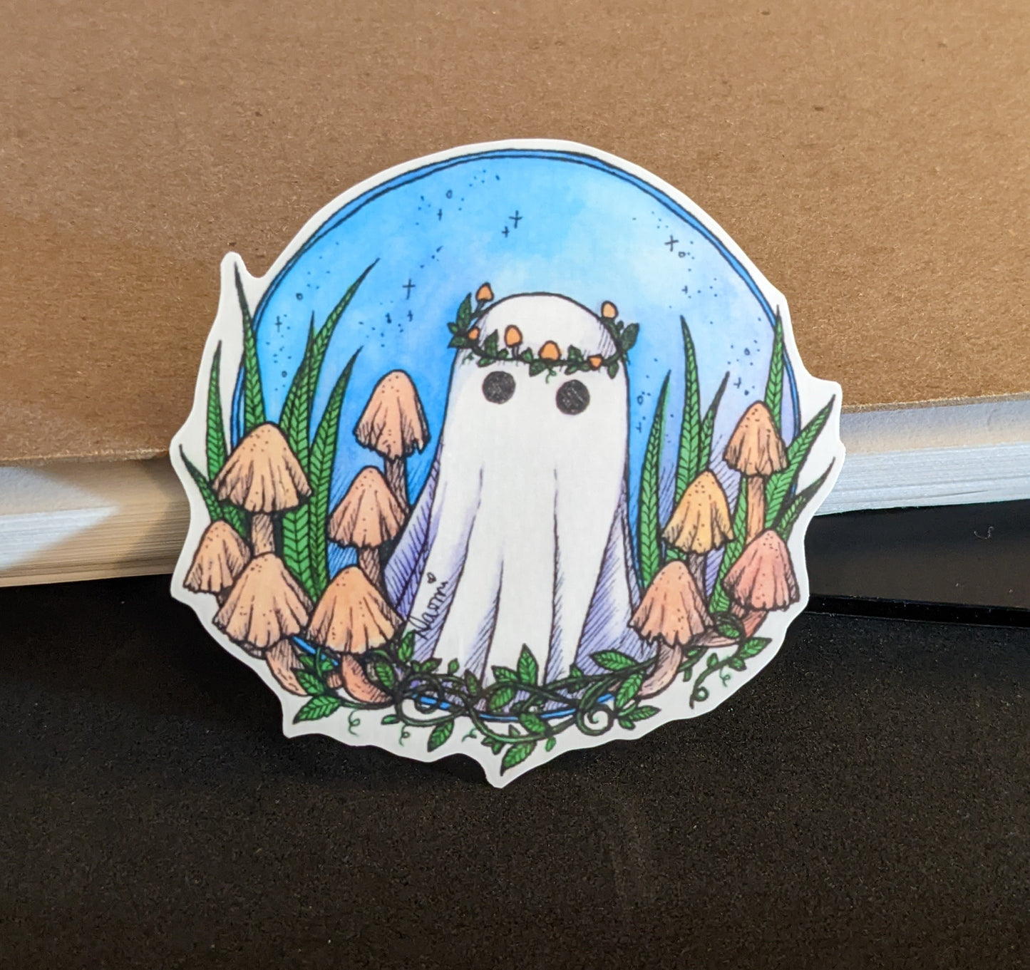 Mushroom Ghost Sticker