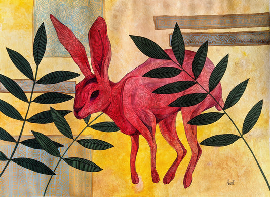Red Jack Rabbit - Original Artwork